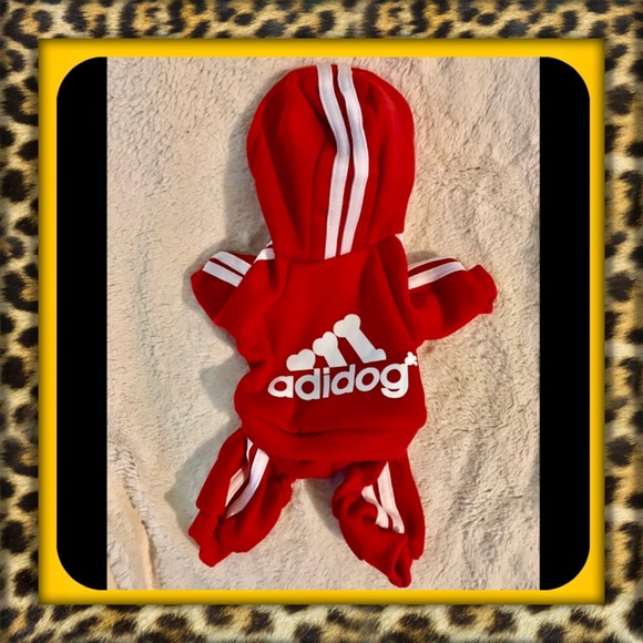 🔥🔥SUPER SALE🔥🔥PRICE FIRM✅ 👑Red “Adidog” Hoodie Jumper. Brand New! - Picture 1 of 11